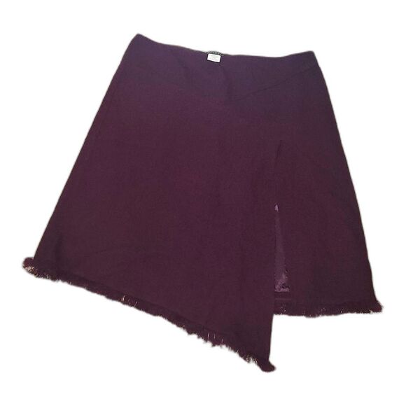 Purple Dialogue Asymmetrical Fringe Skirt With Slit Festival Vibes Size 24W - Picture 1 of 4